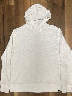 Faherty Men's White Hooded Long-Sleeve Pullover
